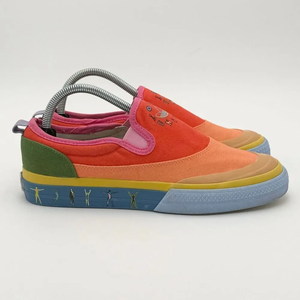 Adidas Nizza Slip-On Low Pride Pack - Love Unites' Canvas Sneakers - US Men’s 7.